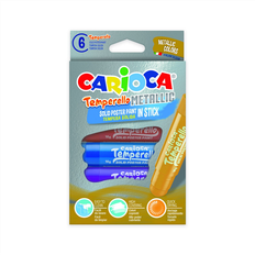 CARIOCA 42674 Temperello Metallic Poster Paint Stick (Pack of 6) assorted