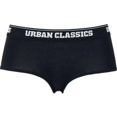 Urban Classics Women Knickers Urban Classics Ladies Logo Panty Double Pack - Black