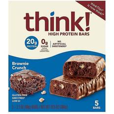 Think thinkThin High Protein Bars Brownie Crunch 2.1 oz Each Pack of 5