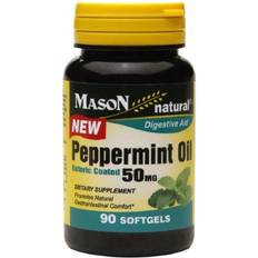 Mason Natural Peppermint Oil, Enteric Coated, 50 mg, 90 Softgels