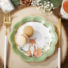 Kate Aspen Woodland Baby 7 in. Premium Paper Plates (Set of 16) (Default Title)