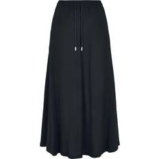 Loose Skirts Urban Classics Viscose Midi Skirt - Black