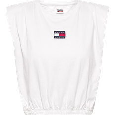 Tommy Hilfiger Badge Cropped Fit Tank Top - White