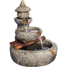 Design Toscano Tranquil Springs Pagoda Garden Fountain