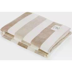 Nautica Awning Stripe Blankets White, Beige (152.4x127cm)