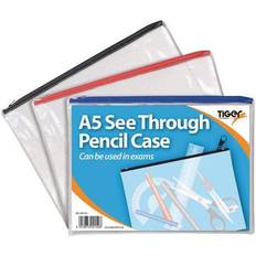 Tiger See Through Pencil Case 245 x 160mm (12 Pack)