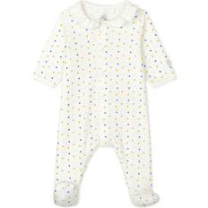 Petit Bateau Babie's Organic Cotton Sleepsuit - Marshmallow White/Multico White (A03UG01070)