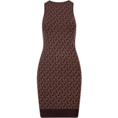 Michael Kors Logo Jacquard Tank Dress - Chocolate