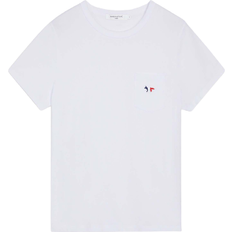 Maison Kitsuné Tricolor Fox Patch Classic Pocket T-shirt Unisex - White