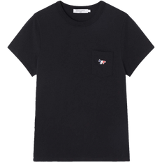 Maison Kitsuné Tricolor Fox Patch Classic Pocket T-shirt Unisex - Black