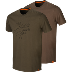 Härkila graphic t-shirt 2-pack Willow green/Slate