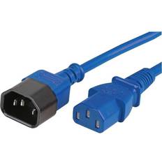 Blue Electrical Cables Maplin PL15158 IEC C14 Male Plug to IEC C13 Female Plug Extension Power Lea