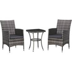 Grey Bistro Sets Garden & Outdoor Furniture OutSunny 863-033LG Bistro Set