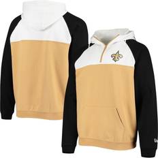 New Era Men's Gold/White Orleans Saints Gametime Quarter-Zip Hoodie Jacket