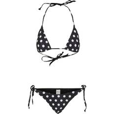 Urban Classics Women's Ladies Pattern Bikini Set, Polkadots Black