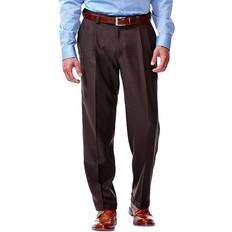 Haggar eCLo Stria Classic Fit Pleated Dress Pants, 32