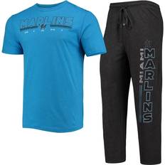 Blue - Men Pyjamas Concepts Sport Men's Miami Marlins Meter T-shirt and Pants Sleep Set