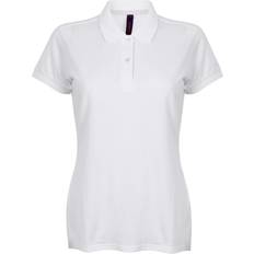 Henbury Womens/Ladies Micro-Fine Short Sleeve Polo Shirt (2XL) (Black)