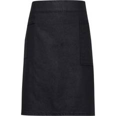 Premier Unisex Adults Division Waxed Look Denim Waist Apron (One Size) (Indigo/Brown Denim)