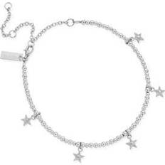 ChloBo Mini Cute Multi Star Anklet - Silver