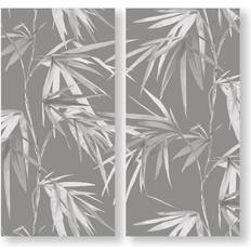 Grey Framed Art For The Home Bamboo Blooms Set 2 Canvas Framed Art