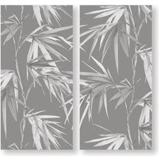 For The Home Bamboo Blooms Set 2 Canvas Framed Art