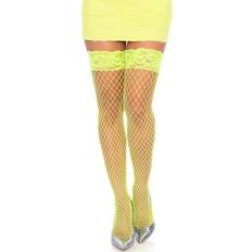 9201 03322 Nya Net Thigh Highs, Neon Yellow One Size