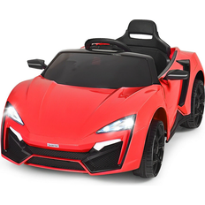 Costway 12V 2.4G RC Electric Vehicle with Lights-Red