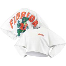 Spirit Jersey Women's Florida Gators Raw Hem Cropped Long Sleeve T-Shirt