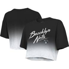 Majestic Women's Threads and Brooklyn Nets Dirty Dribble Tri-Blend Cropped T-shirt