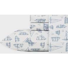 Nautica Whitewood Sail Bed Sheet Blue (243.84x205.74cm)