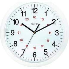 Acctim Metro 24 Hour Plastic Wall 300mm White 21162 ANG21162 Wall Clock 30cm