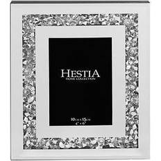 Hestia Glass With Crystal Edge Photo Frame- 4" X 6" Wall Mirror