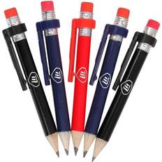 Masters Wood Pencils With Clip & Eraser X 5