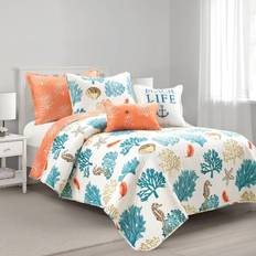 Lush Decor Coastal Reef Bed Linen Orange (233.68x)