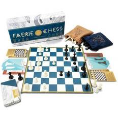 Brybelly Faerie Chess and Traditional Chess 2-in-1 Family Strategy Board Game Set for Adults & Children Includes 32 Original Classic Chess Pieces for Beginners, 32 Custom Pieces for Advanced Play