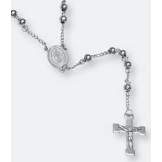 Steeltime Stainless Steel Religious Classic Beaded Rosary with Necklaces