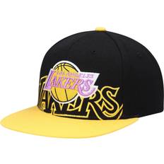 Mitchell & Ness Los Angeles Lakers Hardwood Classics Low Big Face Snapback Hat Men - Black/Gold