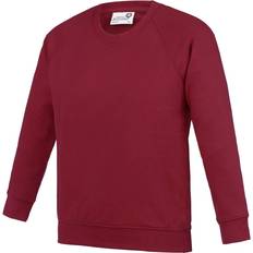 AWDis Kid's Academy Crew Neck Raglan School Sweatshirt 2-pack - Claret