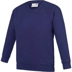 AWDis Kid's Academy Crew Neck Raglan School Sweatshirt 2-pack - Purple