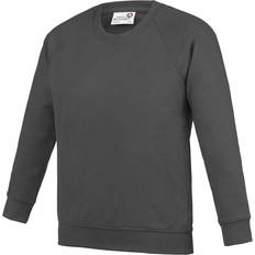 AWDis Kid's Academy Crew Neck Raglan School Sweatshirt 2-pack - Charcoal