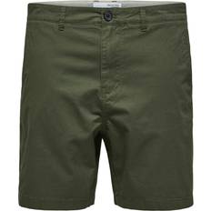 Selected Men Shorts Selected Homme cotton blend slim chino shorts in