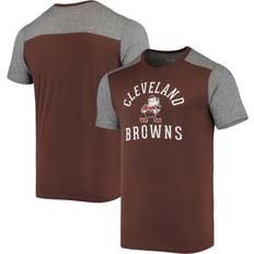 Majestic Men's Brown, Heathered Gray Cleveland Browns Gridiron Classics Field Goal Slub T-shirt