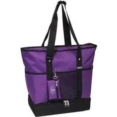 Everest 1002DLX-DPL-BK Deluxe Shopping Tote Dark Purple-Black