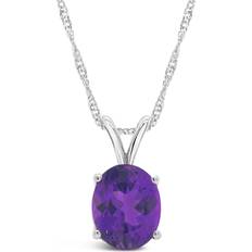 Macy's Pendant Necklace - Silver/Amethyst