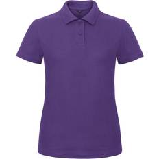 B&C Collection Women's ID.001 Short-Sleeved Pique Polo Shirt - Purple
