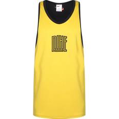 Nike Men - XL - Yellow Tank Tops Nike Dri-FIT Basketball Jersey Men - Vivid Sulphur/Black/Black/Rush Orange