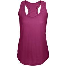 Sols Women's Moka Plain Sleeveless Tank Top - Raspberry