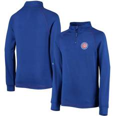 Stitches Chicago Cubs Youth Royal Raglan Quarter-Zip Jacket