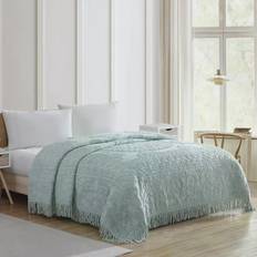 Beatrice Home Fashions Medallion Chenille Bedspread Blue